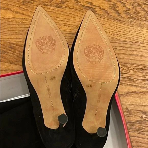 Vince Camuto Black Over the Knee Boots with Stiletto Heel - Picture 4 of 6